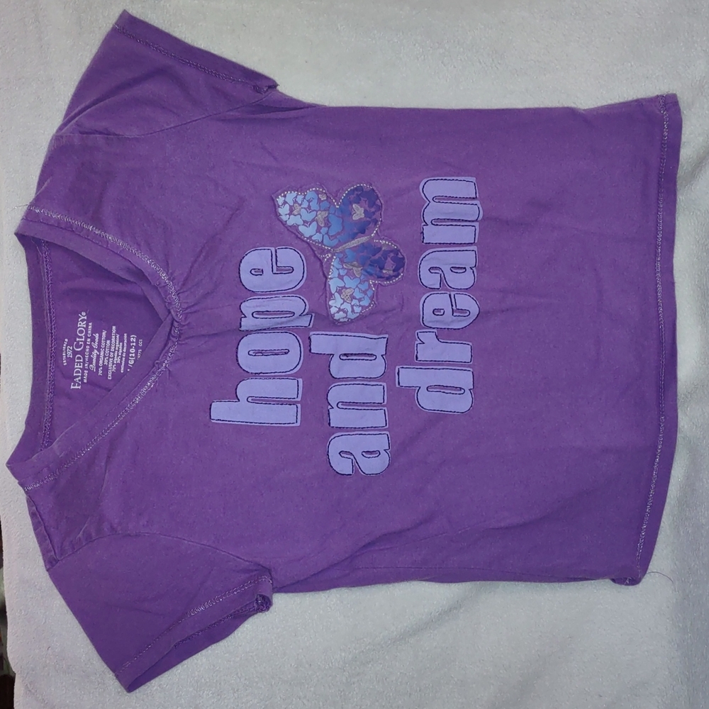 ⭐Faded Glory Short Sleeve T-shirt Girls sz 10-12